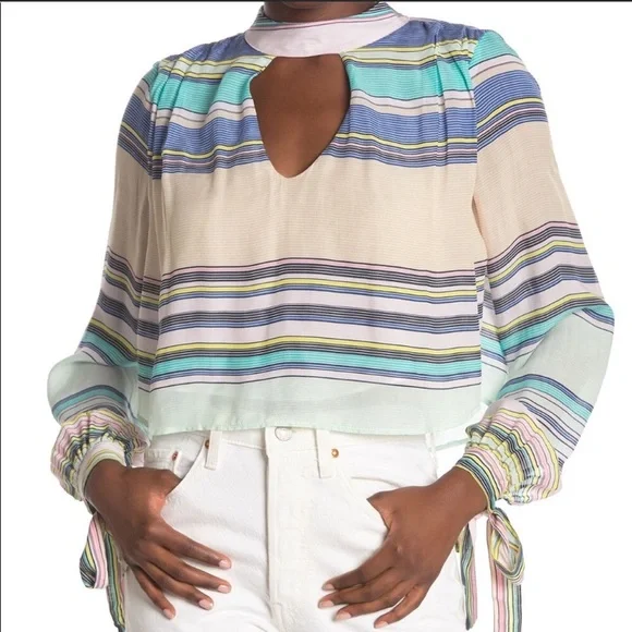 NWOT Wildfox Little Black Boots Striped Top - Picture 3 of 9